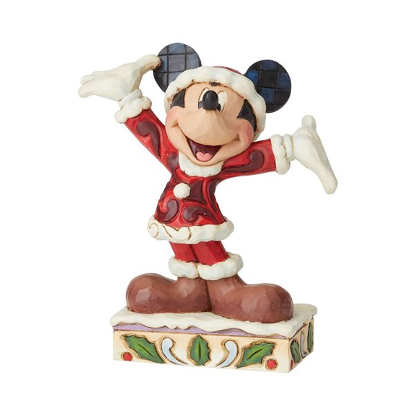 ディズニー ジム・ショア Jim Shore サンタミッキー Mickey Christmas Personality - 'Tis a  Splendid Season - ディズニーフィギュア専門店　マジックキャッスル
