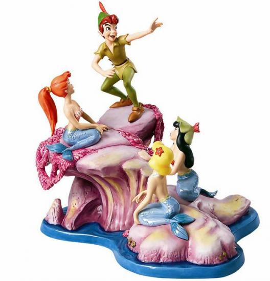 ディズニー ピーター パン ピーターと人魚達 Peter Pan And The Mermaids Spinning A Spellbinding Story ディズニーフィギュア専門店 マジックキャッスル