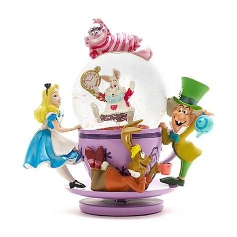 即納可 ディズニー ふしぎの国のアリス スノーグローブ Alice In Wonderland Tea Party Snow Globe ディズニーフィギュア専門店 マジックキャッスル