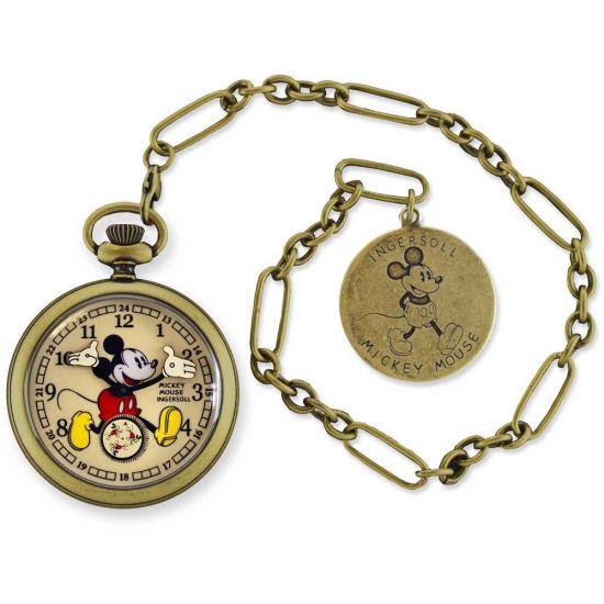 インガソール ミッキーマウス 30 S ゴールド懐中時計 Mouse 30 S Collection Gold Pocket Watch ディズニーフィギュア専門店 マジックキャッスル