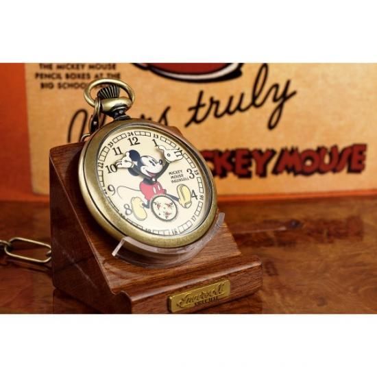 インガソール ミッキーマウス 30’s ゴールド懐中時計 Mouse 30's Collection Gold Pocket Watch -  ディズニーフィギュア専門店　マジックキャッスル