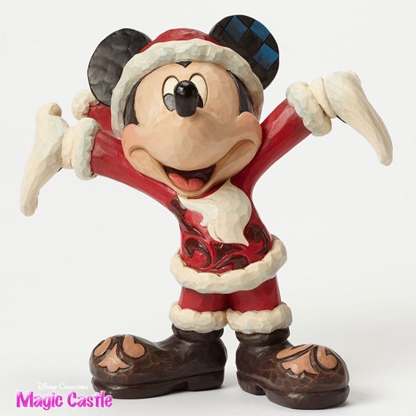 ディズニー ジム・ショア Jim Shore サンタミッキー Christmas Cheer-Santa Mickey Mouse Figurine  - ディズニーフィギュア専門店　マジックキャッスル