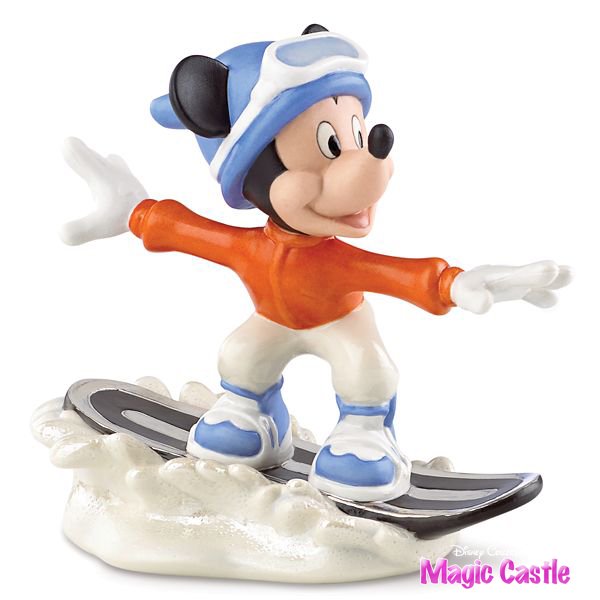 ディズニー レノックス ミッキースノーボードアドベンチャー フィギュア ''Disney's Mickey's Snowboarding  Adventure Figurine by Lenox - ディズニーフィギュア専門店　マジックキャッスル