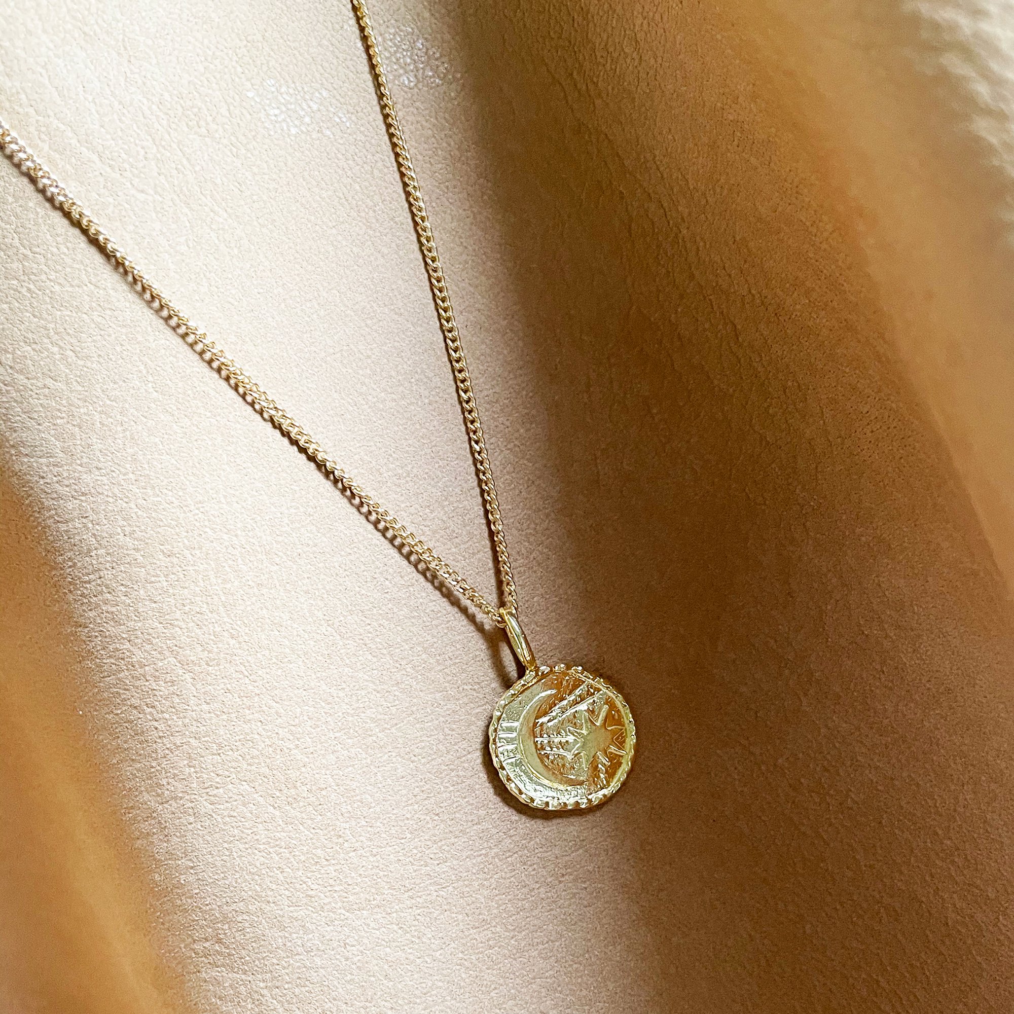 Moon Star coin Necklace - ecoRAL