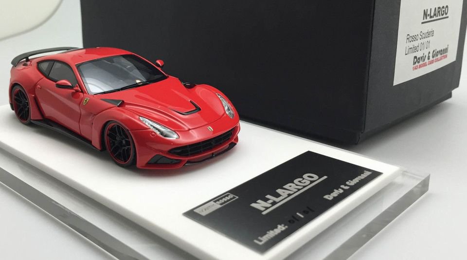 1/43 D&G M.S. Ferrari F12 N-Largo Novitech Rosso Scuderia - 【MR BBR MakeUp LOOKSMART  D&Gなどのミニカー専門店】 ヴェルデ