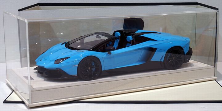 1/18 MR Lamborghini Aventador LP720-4 50th Anniversary Roadster Baby Blue -  【MR BBR MakeUp LOOKSMART D&Gなどのミニカー専門店】 ヴェルデ