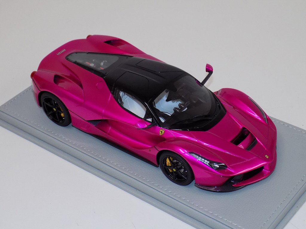 1/18 BBR Ferrari LaFerrari Pink Flash /Black roof - 【MR BBR MakeUp  LOOKSMART D&Gなどのミニカー専門店】 ヴェルデ