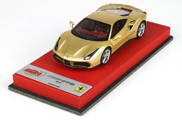 1/43 BBR Ferrari 488 GTB Met Gold - 【MR BBR MakeUp LOOKSMART D&Gなどのミニカー専門店】  ヴェルデ