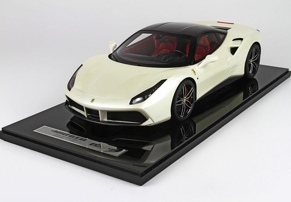 1/12 BBR Ferrari 488 GTB fuji White black roof - 【MR BBR