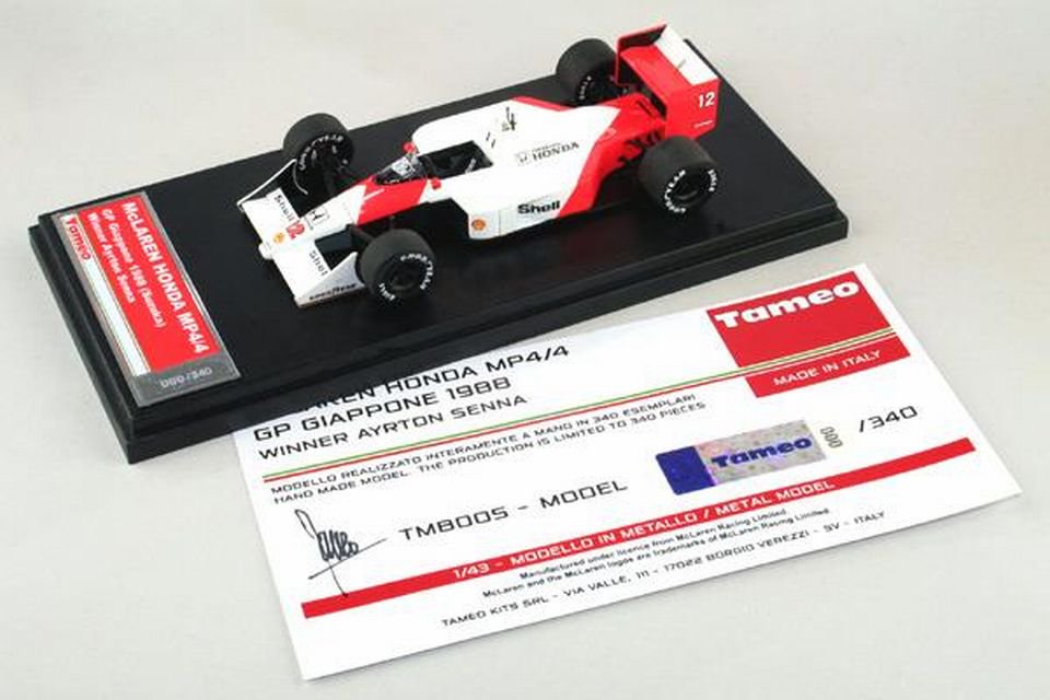 1/43 TAMEO McLAREN MP4/4 Japanese GP 1988 Ayrton Senna - 【MR BBR