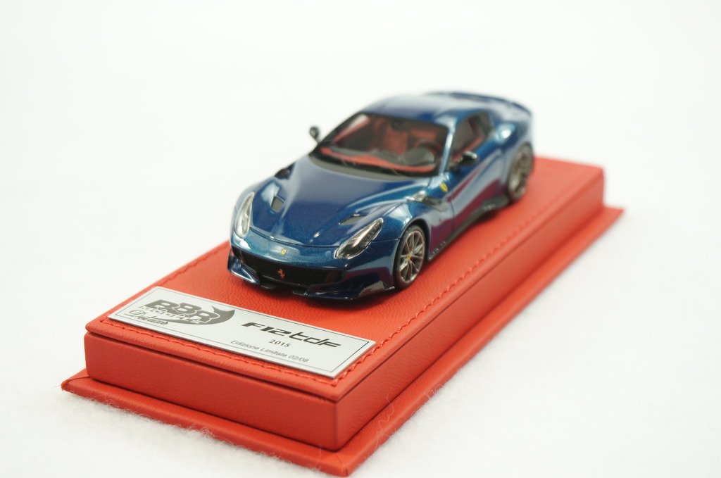 1/43 BBR FERRARI F12 TDF BLUE ABU DHABI RED DELUXE BASE - 【MR BBR 