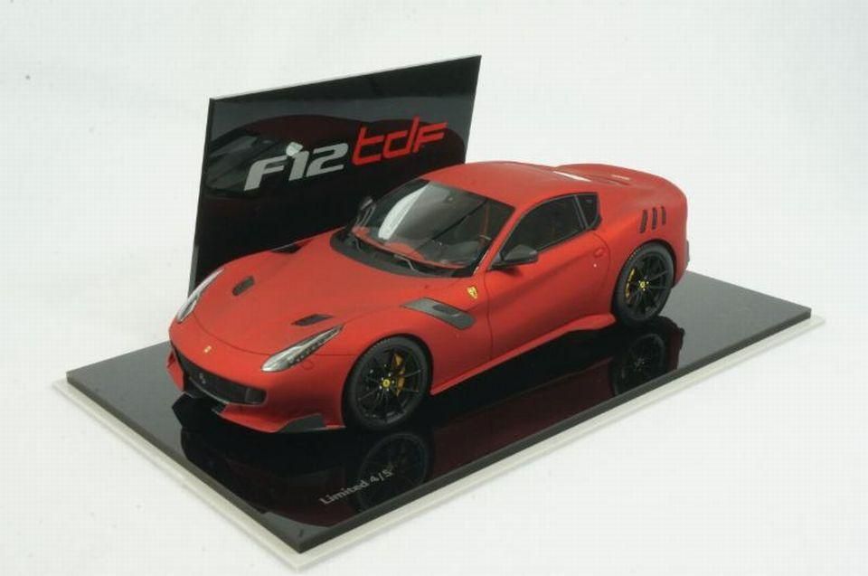 1/18 BBR Ferrari F12 TDF matt soft red pearl set on special black