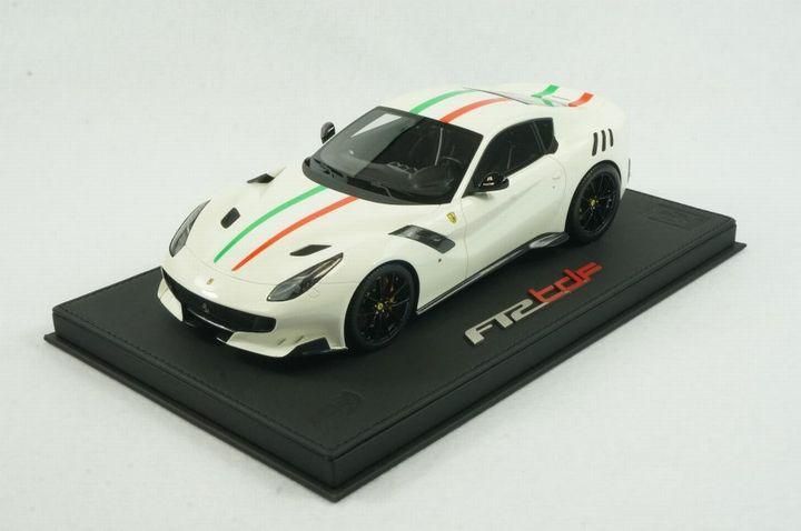 1/18 BBR Ferrari F12 TDF avus white with italian stripe set