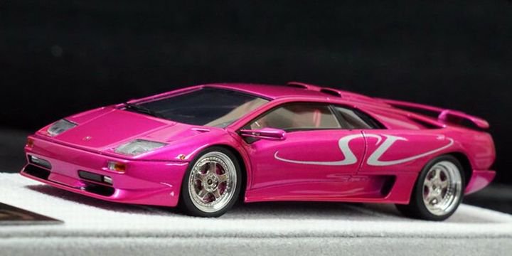 1/43 MakeUp Lamborghini Diablo SV MY99 Flash Pink - 【MR BBR