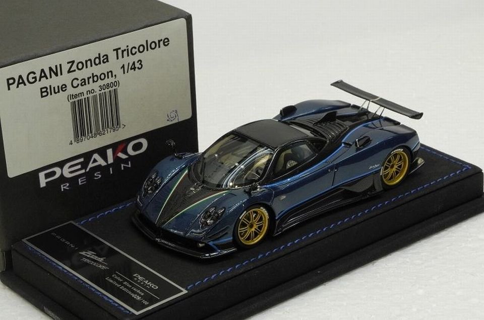 1/43 PEAKO PAGANI ZONDA TRICOLORE BLUE CARBON - 【MR BBR MakeUp LOOKSMART  D&Gなどのミニカー専門店】 ヴェルデ