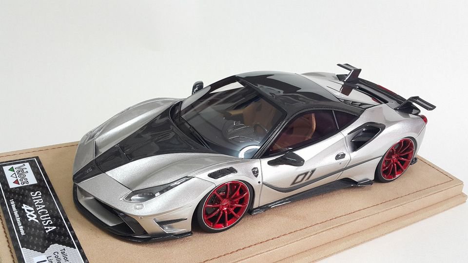 1/18 Veloce Ferrari 488 4XX SIRACUSA Mansory Silver - 【MR BBR