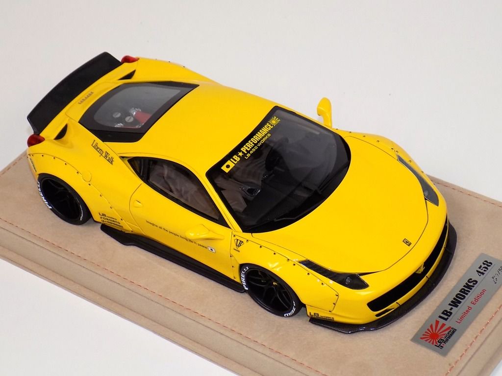 1/18 Ferrari 458 Liberty Walk LB Performance in Yellow - 【MR BBR