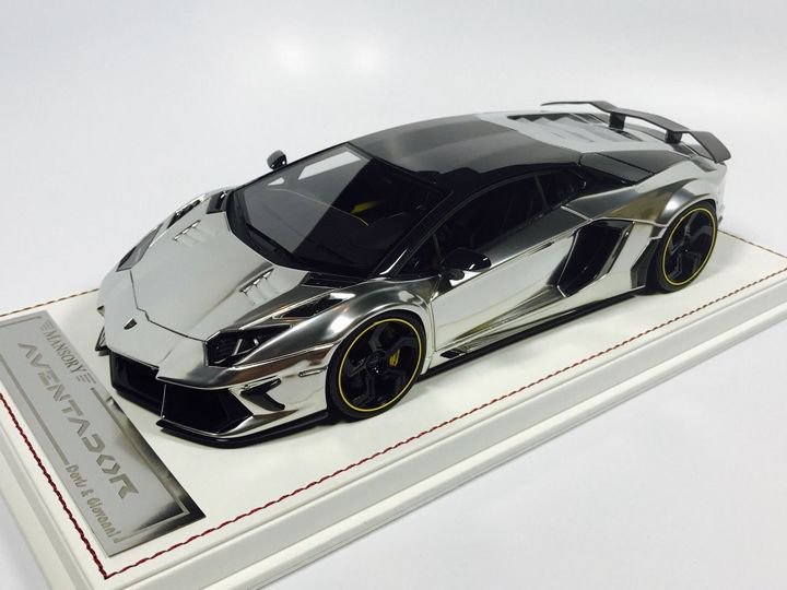 1/18 D&G Lamborghini Aventador LP700 Mansory Silver Chrome W/ black wheel  yellow ring - 【MR BBR MakeUp LOOKSMART D&Gなどのミニカー専門店】 ヴェルデ