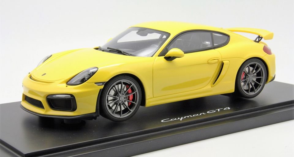 1/18 Porsche Cayman GT4 Racing Yellow Dealer Edition - 【MR BBR MakeUp  LOOKSMART Du0026Gなどのミニカー専門店】 ヴェルデ