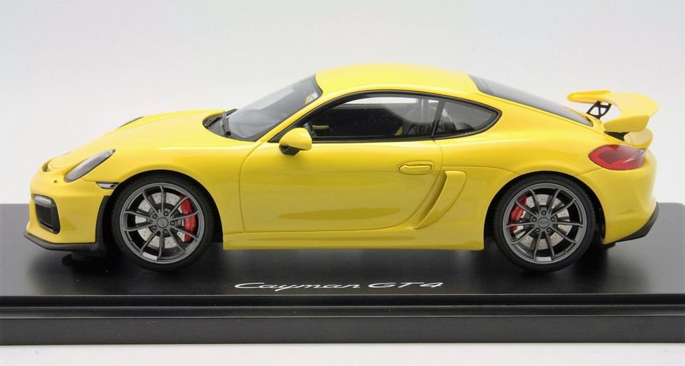 Schuco 1/18 ポルシェ ケイマン Cayman GT4 黄 ミニカー - ミニカー