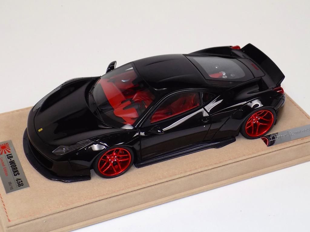 1/18 Ferrari 458 Liberty Walk LB Performance Gloss Black Red