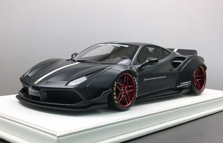 1/18 Ferrari 488 Liberty Walk LB Performance Met Black - 【MR BBR