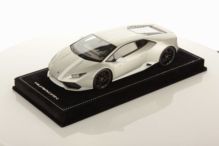 1/18 MR Lamborghini Huracan LP 610-4 Avio Grigio Nibbio with White