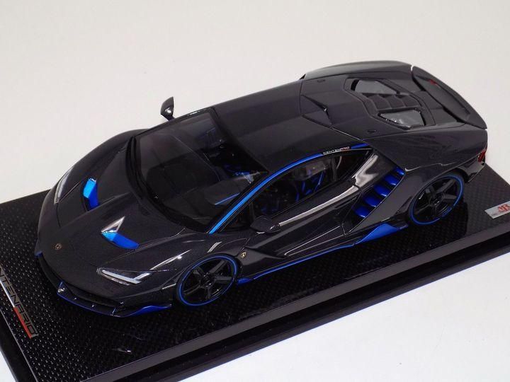 1/18 MR Lamborghini Centenario Coupe Carbon Fiber Blue Accent