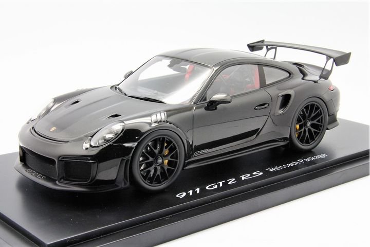 1/18 SPARK Porsche 911 GT2 RS Black 2017 Weissach Package - 【MR BBR MakeUp  LOOKSMART DGなどのミニカー専門店】 ヴェルデ