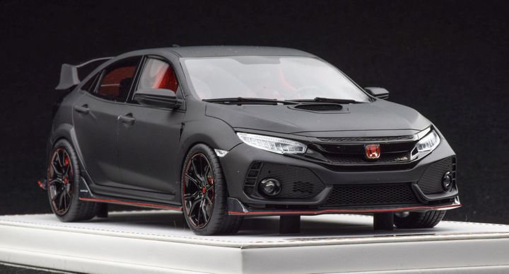 1/18 MotorHelix Honda Civic Type R LHD Matt Black - 【MR BBR MakeUp  LOOKSMART D&Gなどのミニカー専門店】 ヴェルデ