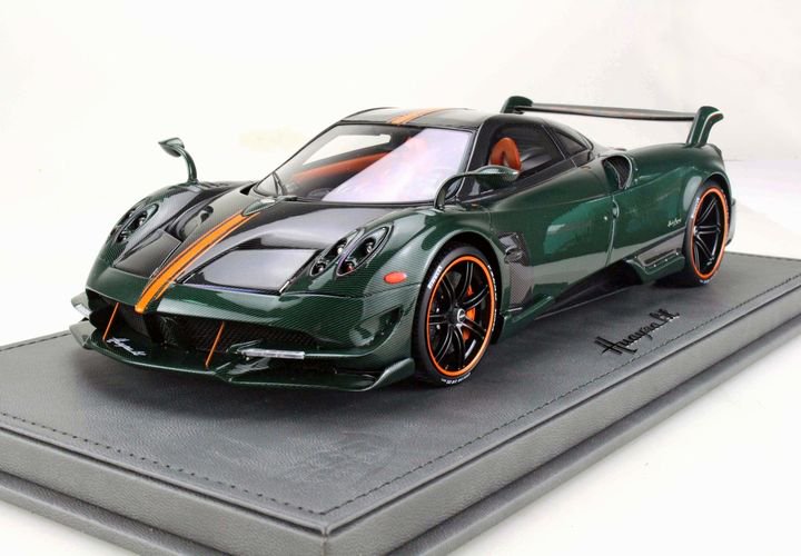 1/18 BBR Pagani Huayra BC green and orange - 【MR BBR MakeUp LOOKSMART Du0026Gなどの ミニカー専門店】 ヴェルデ