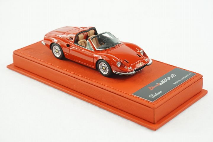 1/43 BBR FERRARI DINO 246 GTS ROSSO CORSA DELUXE RED LEATHER BASE - 【MR BBR  MakeUp LOOKSMART Du0026Gなどのミニカー専門店】 ヴェルデ