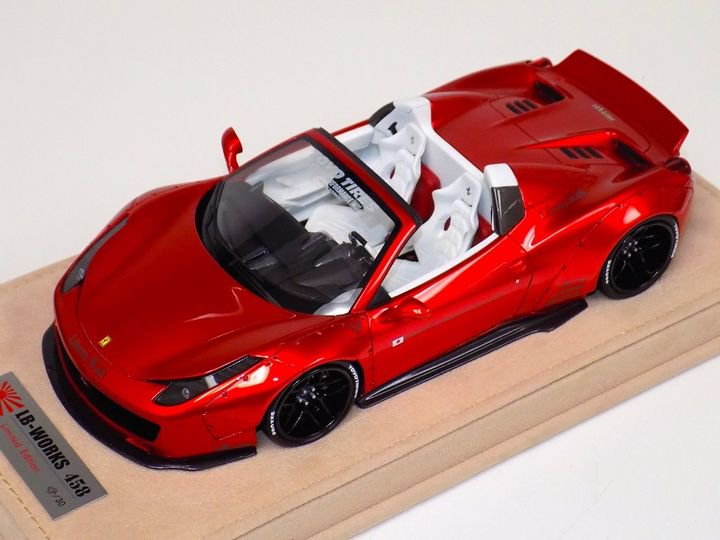 1/18 LB Ferrari 458 Spider Met. Red - 【MR BBR MakeUp LOOKSMART  D&Gなどのミニカー専門店】 ヴェルデ