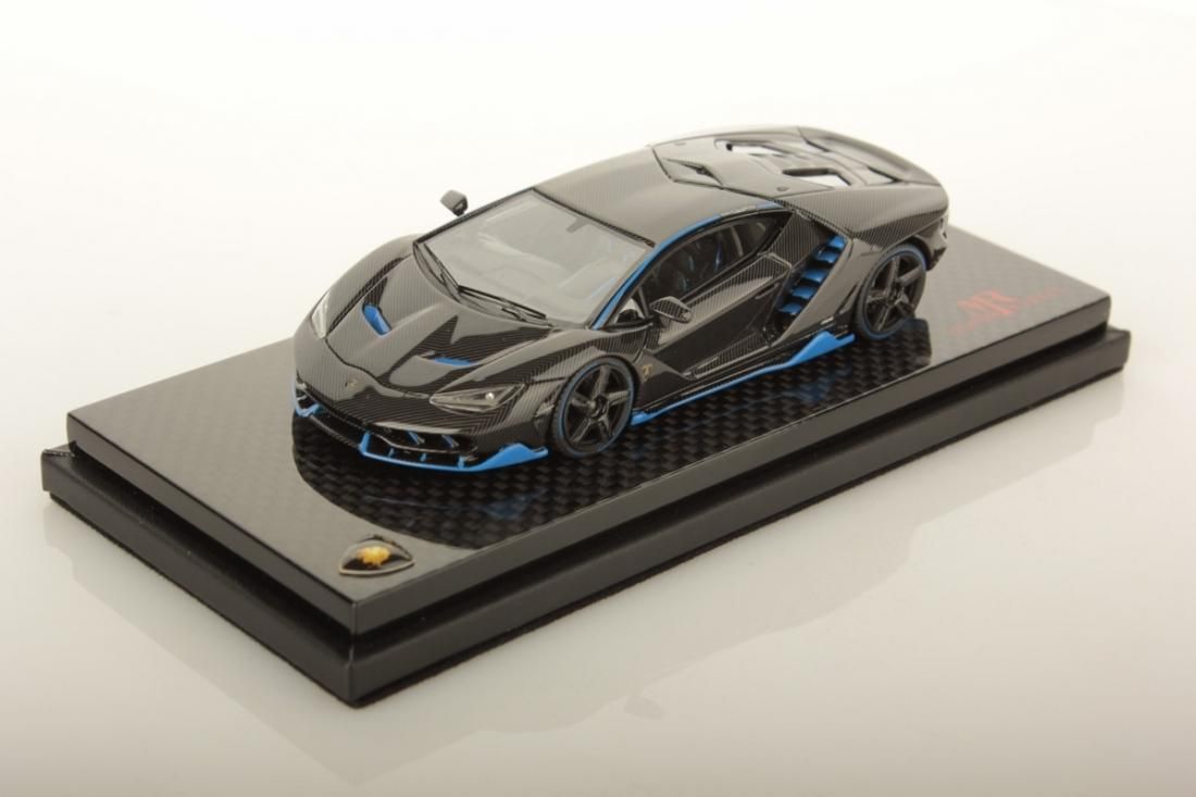 1/43 MR Lamborghini Centenario Shiny Carbon Fibre with Blu