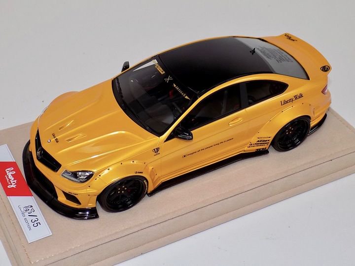 1/18 Mercedes Benz CLK C63 AMG Liberty Walk LB Performance Yellow - 【MR BBR  MakeUp LOOKSMART D&Gなどのミニカー専門店】 ヴェルデ