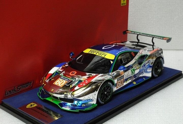 1/18 LOOKSMART FERRARI 488 GTE CLEARWATER RACING CAR #60 - 【MR BBR MakeUp  LOOKSMART D&Gなどのミニカー専門店】 ヴェルデ