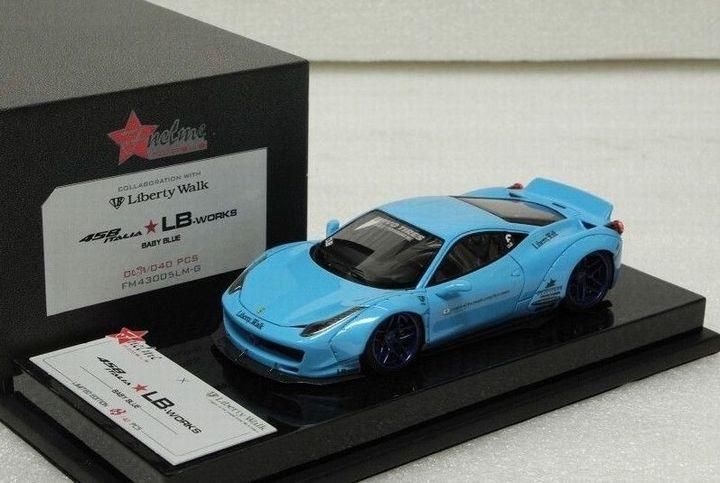 1/43 FUELME MODEL Ferrari 458 ITALIA LB WORKS BABY BLUE