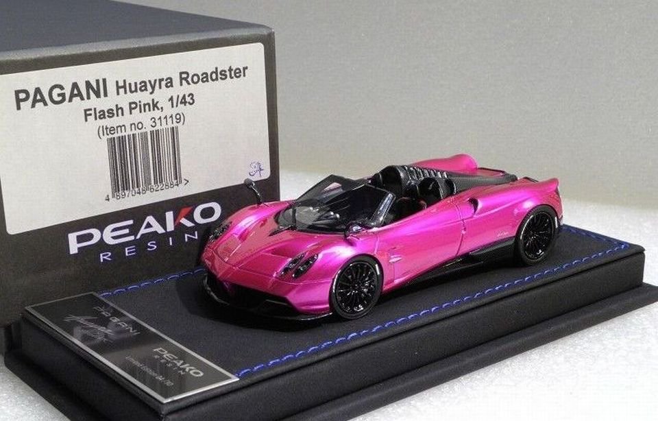 1/43 PEAKO PAGANI HUAYRA ROADSTER FLASH PINK - 【MR BBR MakeUp LOOKSMART  D&Gなどのミニカー専門店】 ヴェルデ