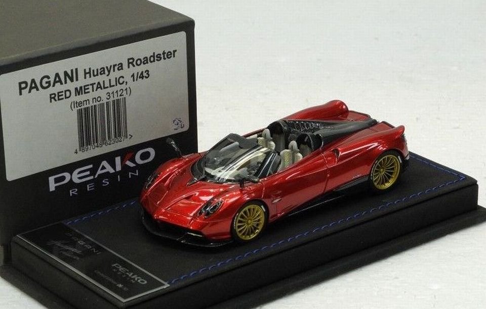 1/43 PEAKO PAGANI HUAYRA ROADSTER RED METALLIC - 【MR BBR MakeUp LOOKSMART  D&Gなどのミニカー専門店】 ヴェルデ