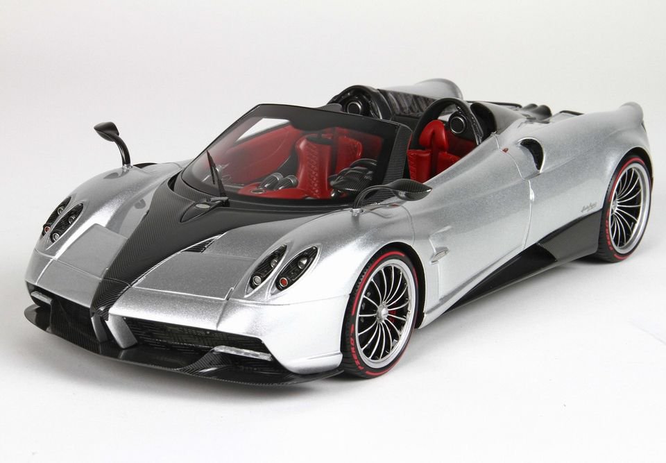 1/18 BBr Pagani Huayra Roadster grey micalized - 【MR BBR MakeUp LOOKSMART  D&Gなどのミニカー専門店】 ヴェルデ