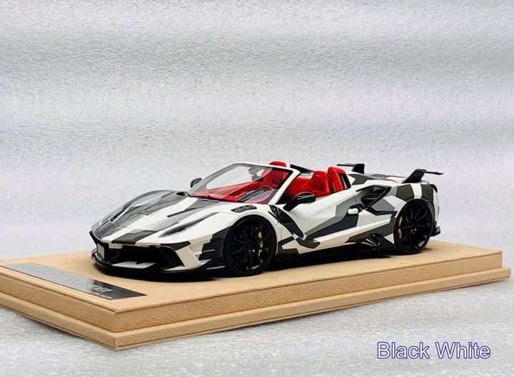 1/18 Mansory Ferrari 4XX Siracusa Spider Black White - 【MR