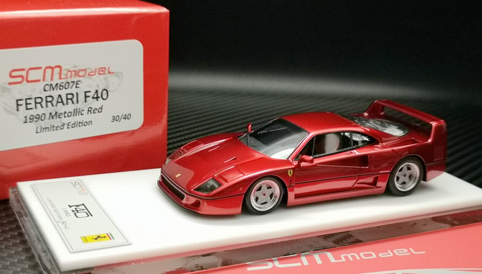 1/43 Scm models Ferrari F40 1990 Metallic Red - 【MR BBR 1/43 Scm models Ferrari F40 1990 Metallic Red - 【MR BBR