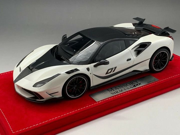 1/18 Ferrari 488 Mansory Siracusa 4xx in Pearl White Car #1 - 【MR BBR  MakeUp LOOKSMART D&Gなどのミニカー専門店】 ヴェルデ