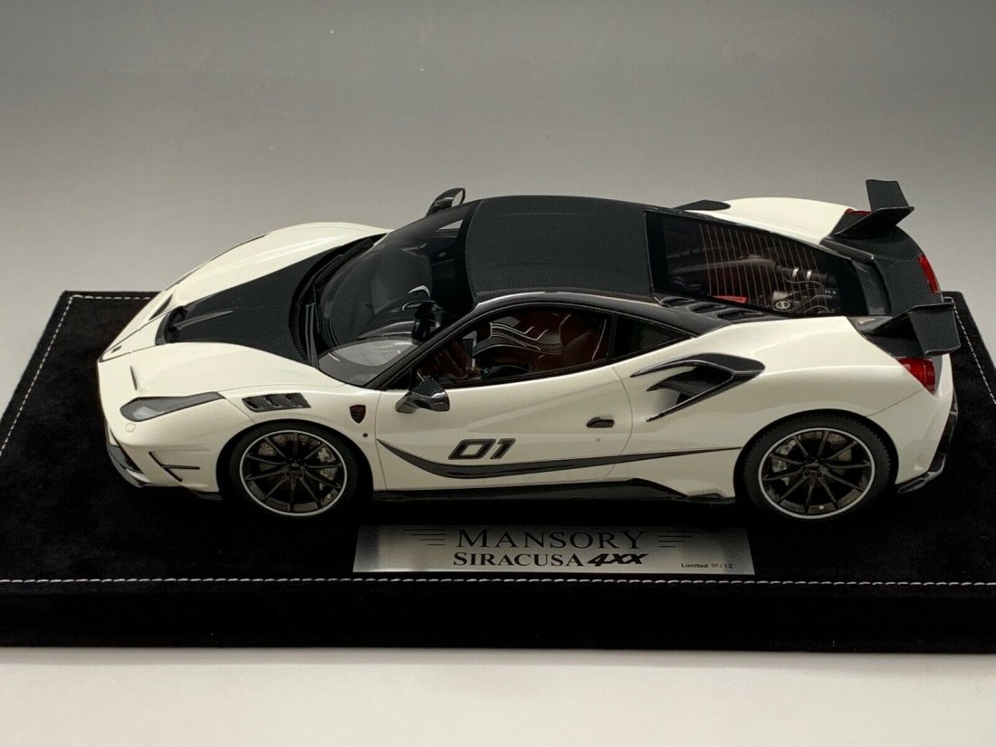 1/18 Ferrari 488 Mansory Siracusa 4xx in Pearl White - 【MR BBR MakeUp  LOOKSMART Du0026Gなどのミニカー専門店】 ヴェルデ　