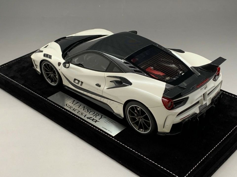 1/18 Ferrari 488 Mansory Siracusa 4xx in Pearl White - 【MR BBR MakeUp  LOOKSMART Du0026Gなどのミニカー専門店】 ヴェルデ　