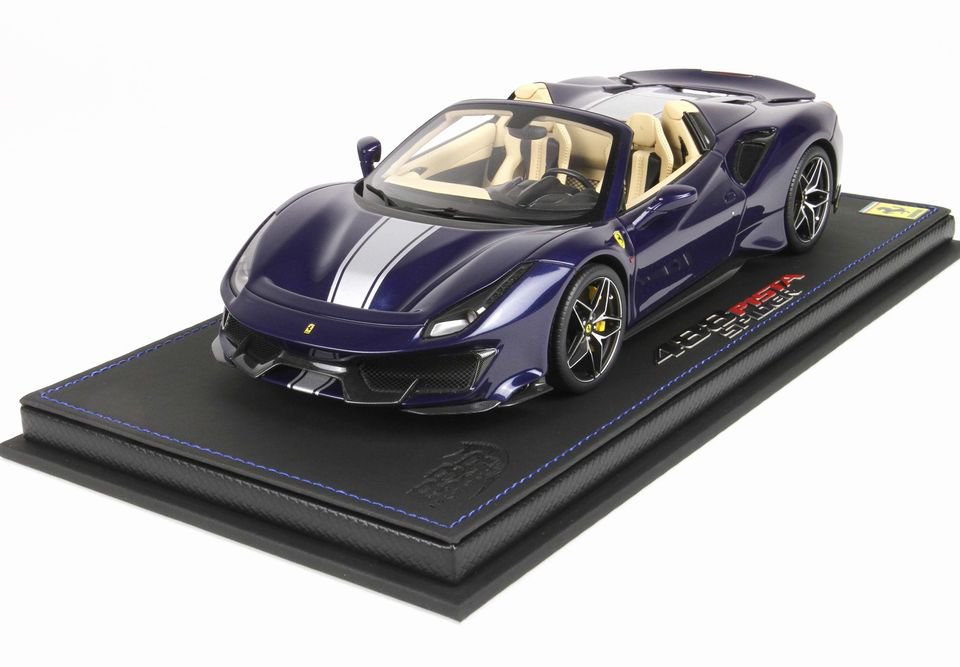 1/18 BBR Ferrari 488 Pista Spider Blue Swaters - 【MR BBR