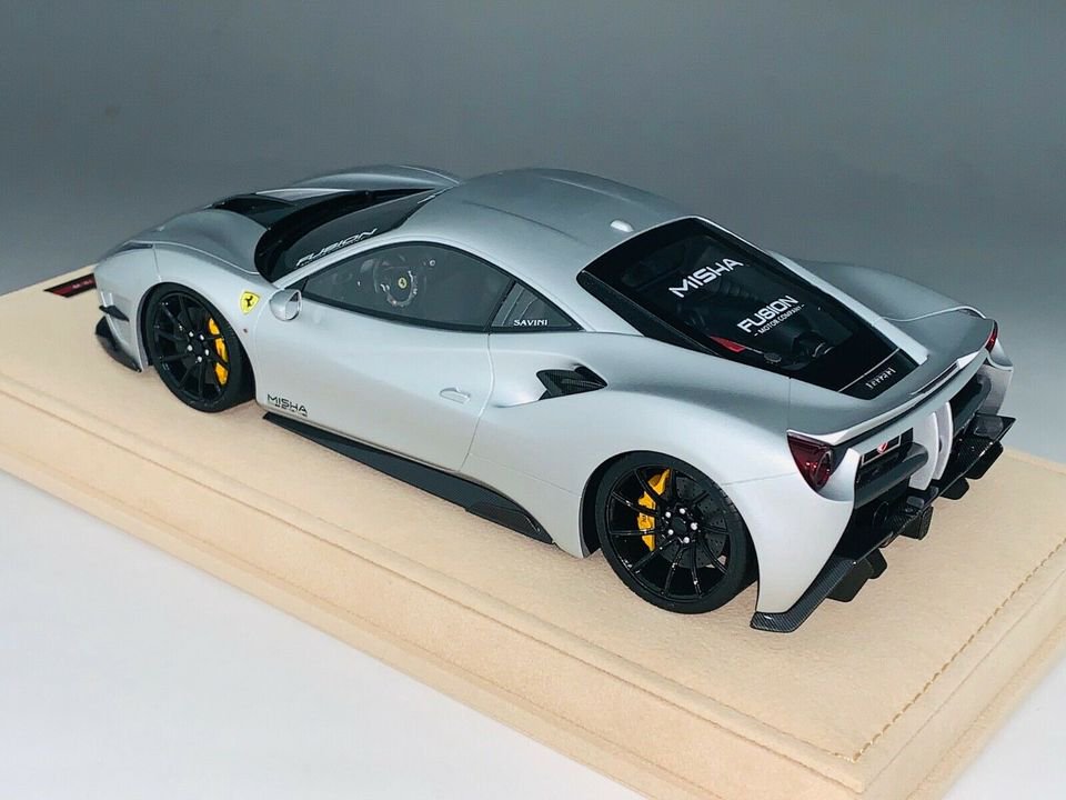 1/18 Ferrari 488 Coupe Misha Design Fusion Silver - 【MR BBR