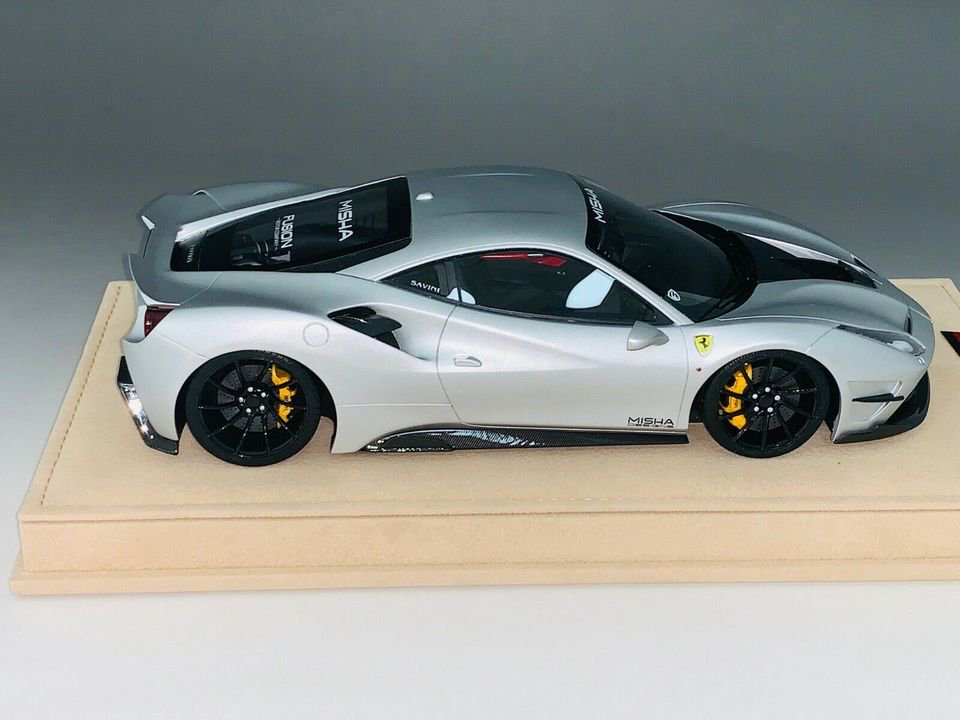 1/18 Ferrari 488 Coupe Misha Design Fusion Silver - 【MR BBR