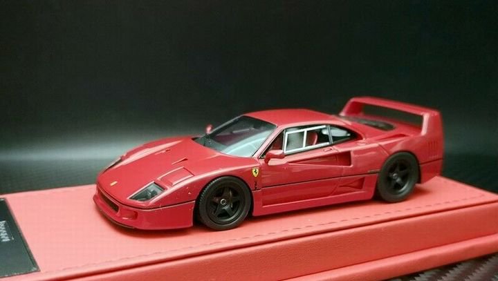 1/43 Scm models FERRARI F40 Light weight Red leather base - 【MR BBR MakeUp  LOOKSMART D&Gなどのミニカー専門店】 ヴェルデ