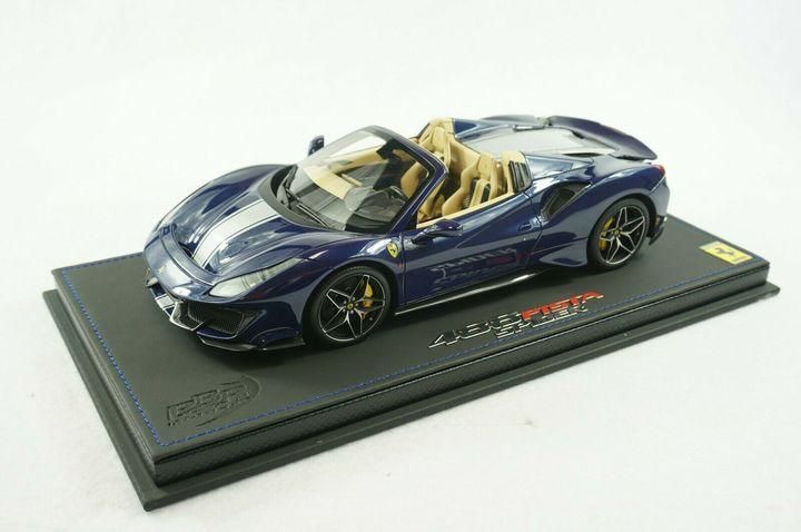 ミニカー BBR Ferrari 488 Pista Spider 1/18 BBR Ferrari 488 Pista Spider (Blue with Red Stripe